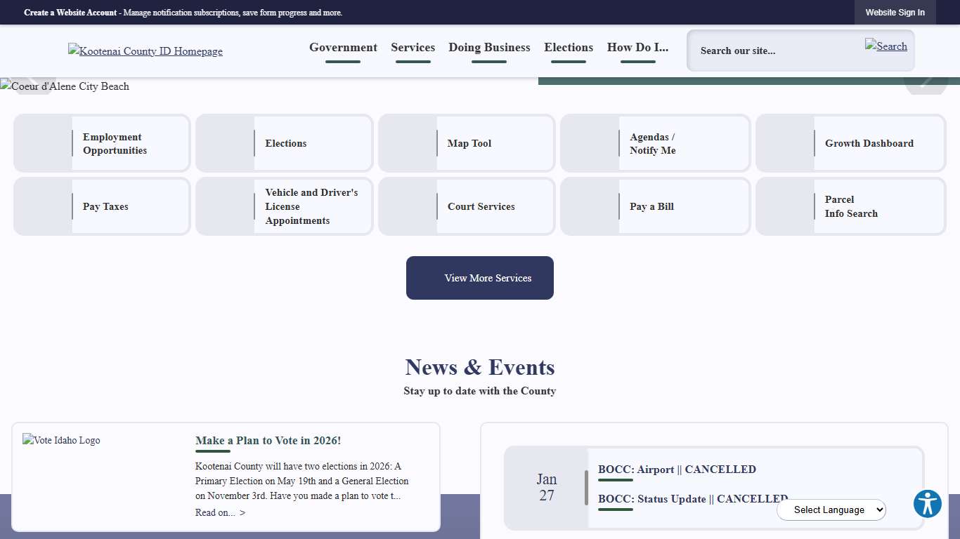 Kootenai County, ID Official Website