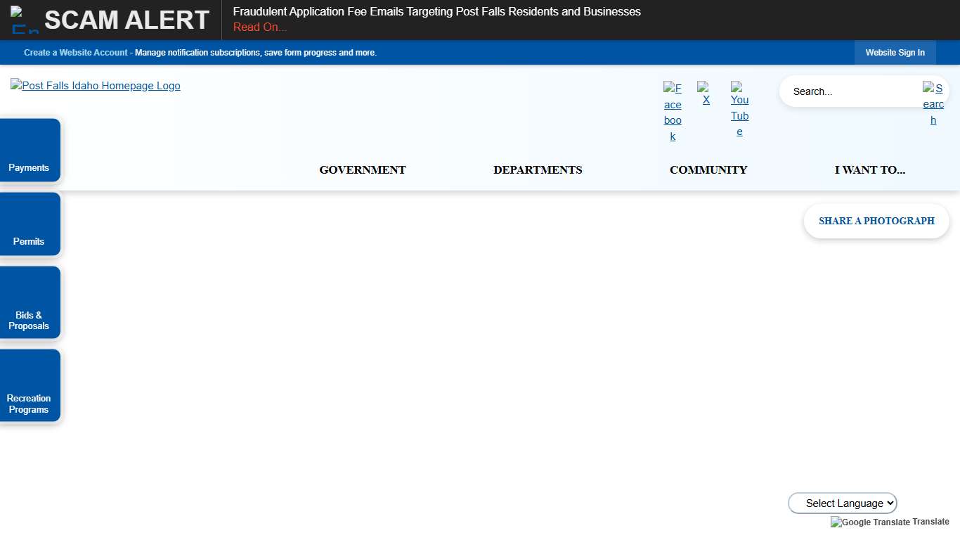 Post Falls, ID Official Website